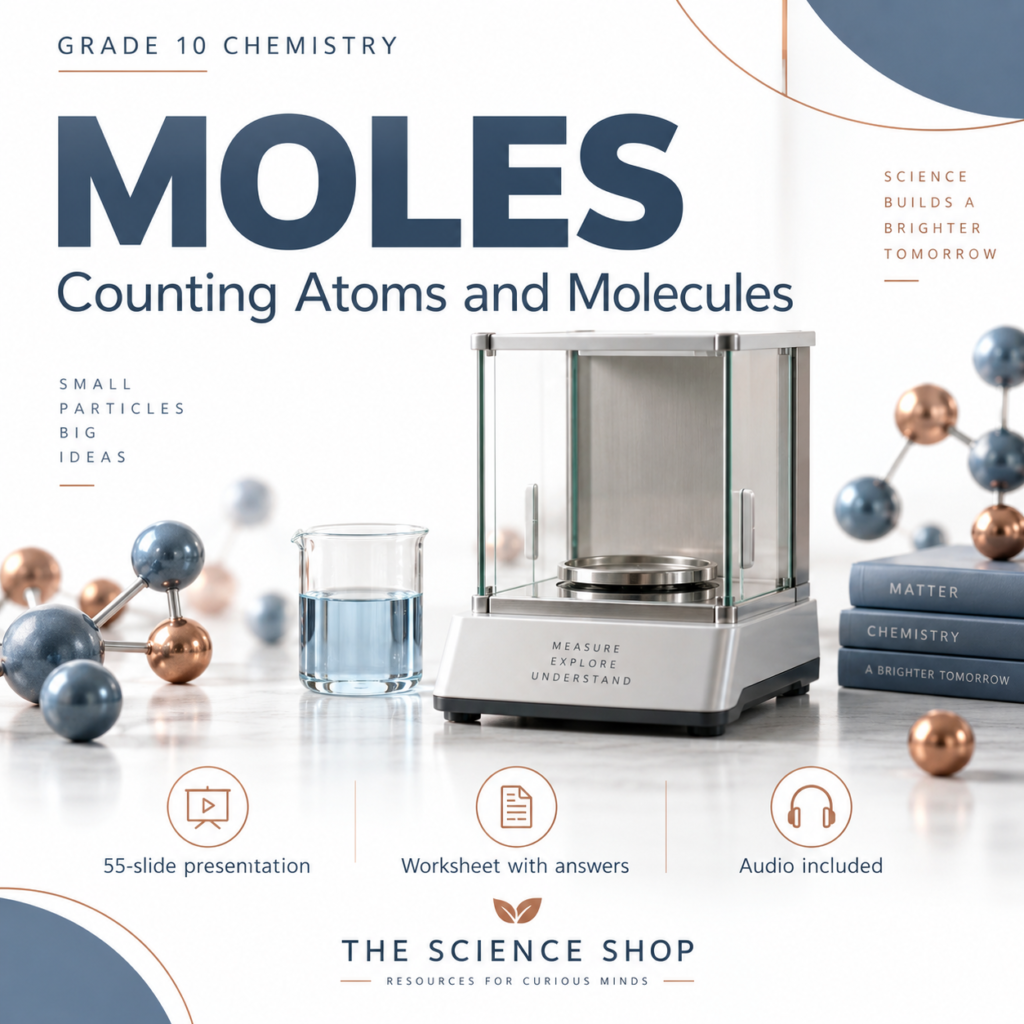 Moles: Counting Atoms and Molecules, Grade 10 Chemistry resource cover
