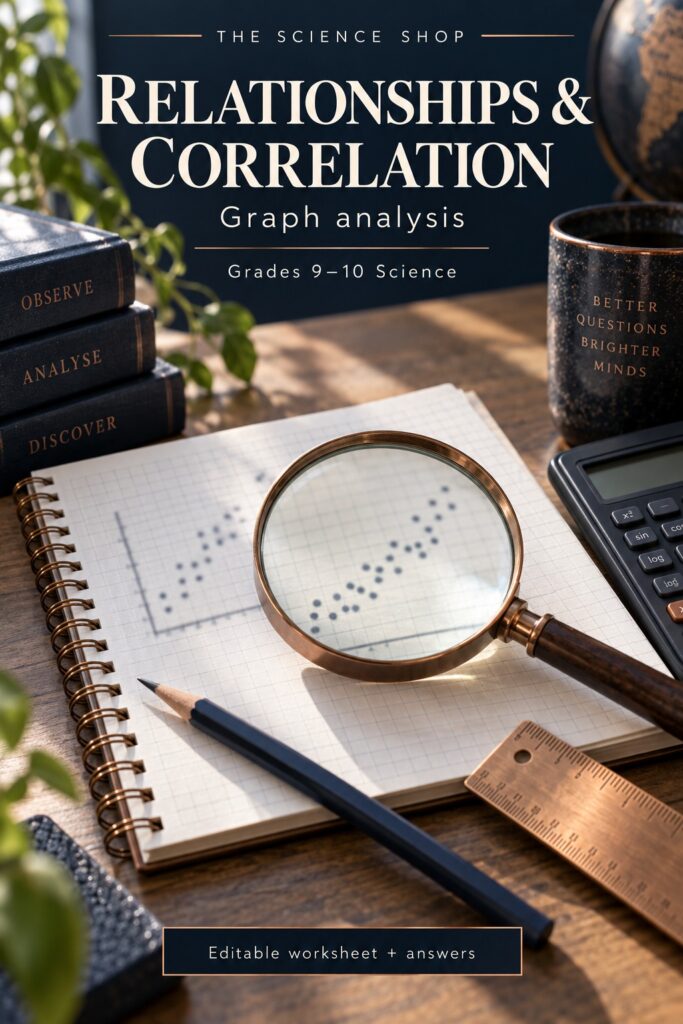 Relationships and Correlation | Grades 9–10 Science Graphing Skills cover