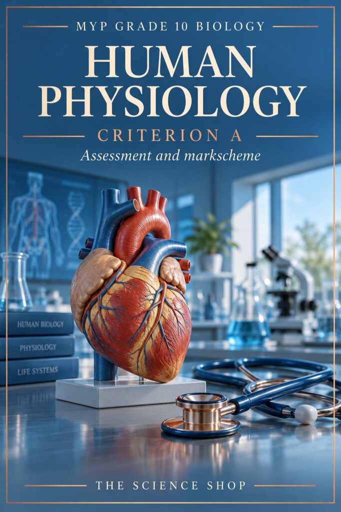 MYP Grade 10 Biology Criterion A: Human Physiology Assessment cover
