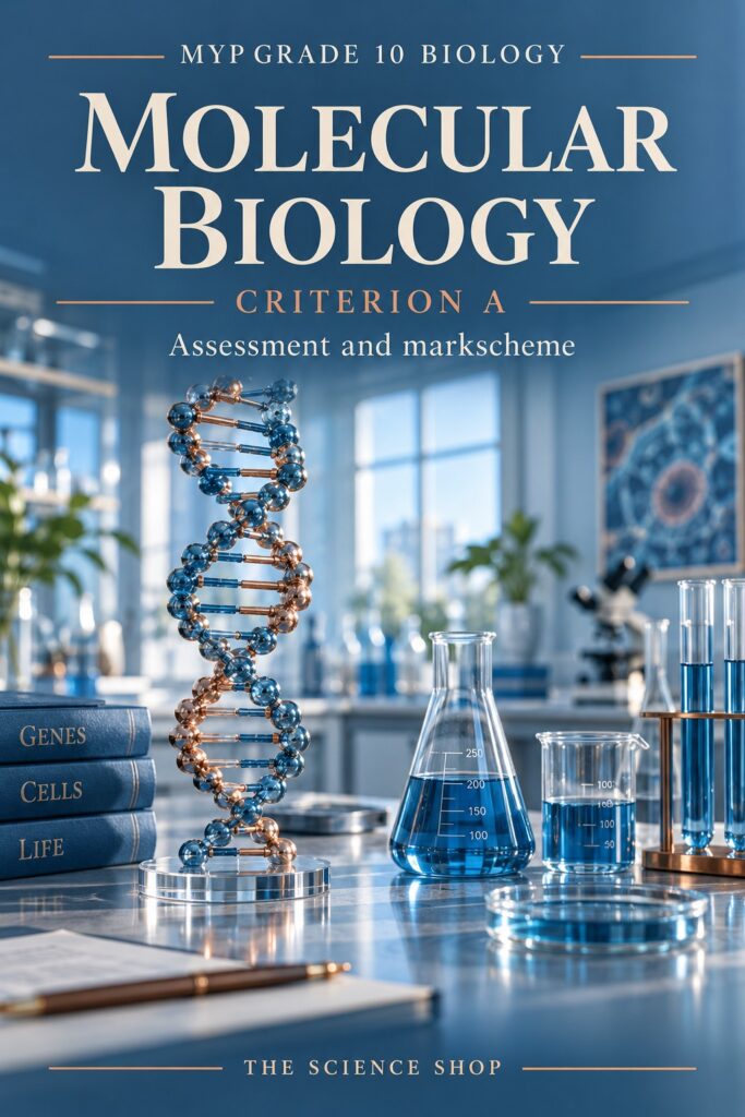 MYP Grade 10 Biology Criterion A: Molecular Biology Assessment cover