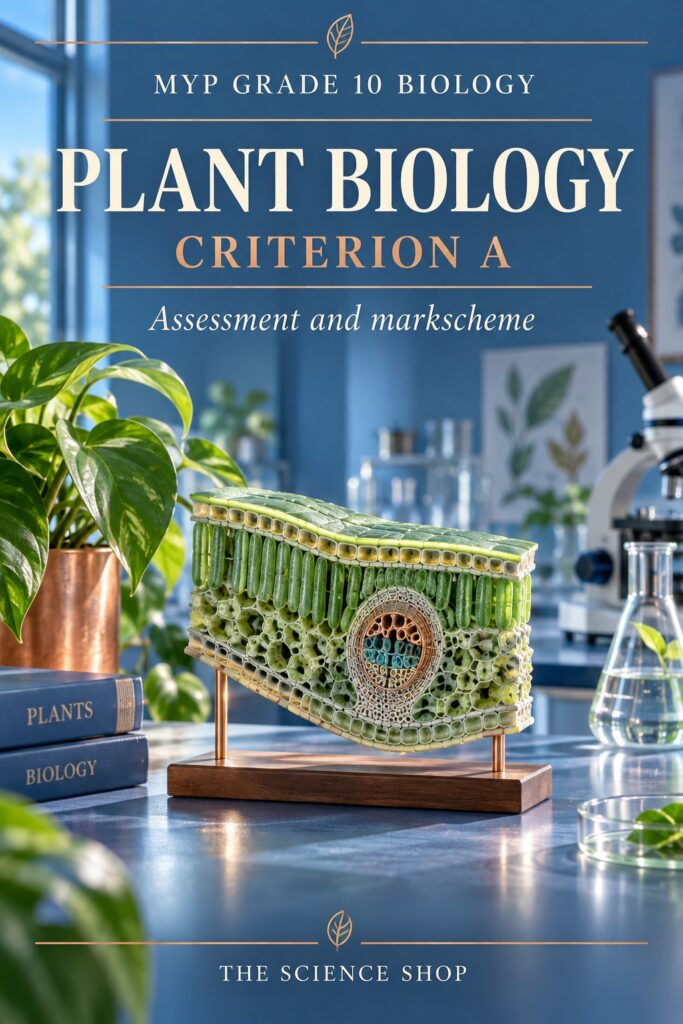 MYP Grade 10 Biology Criterion A: Plant Biology Assessment cover