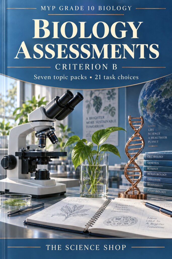 MYP Grade 10 Biology Criterion B Assessments Bundle cover