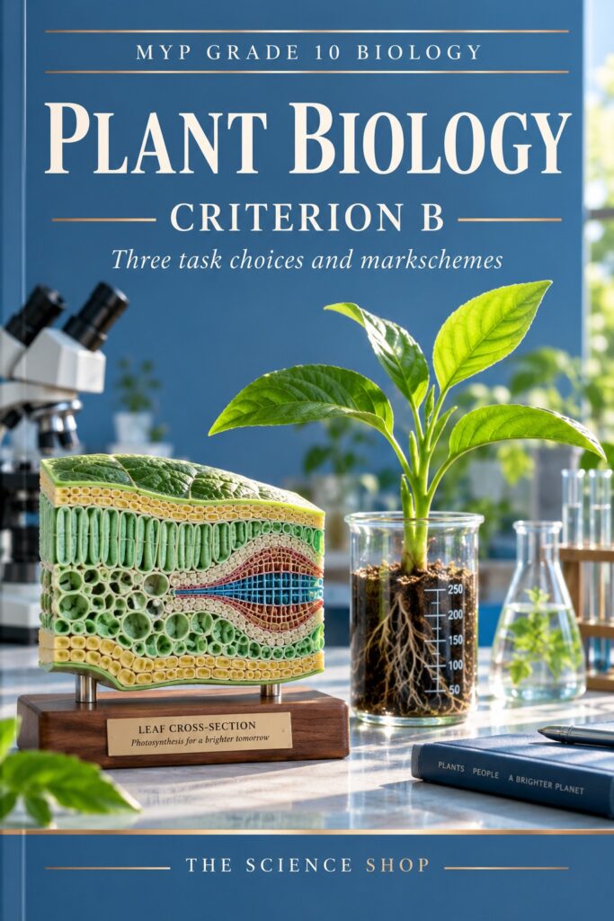 MYP Grade 10 Biology Criterion B: Plant Biology Assessment Pack cover