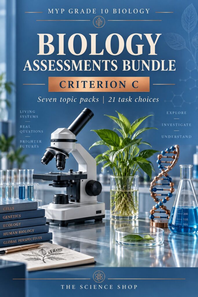 MYP Grade 10 Biology Criterion C Assessments Bundle cover