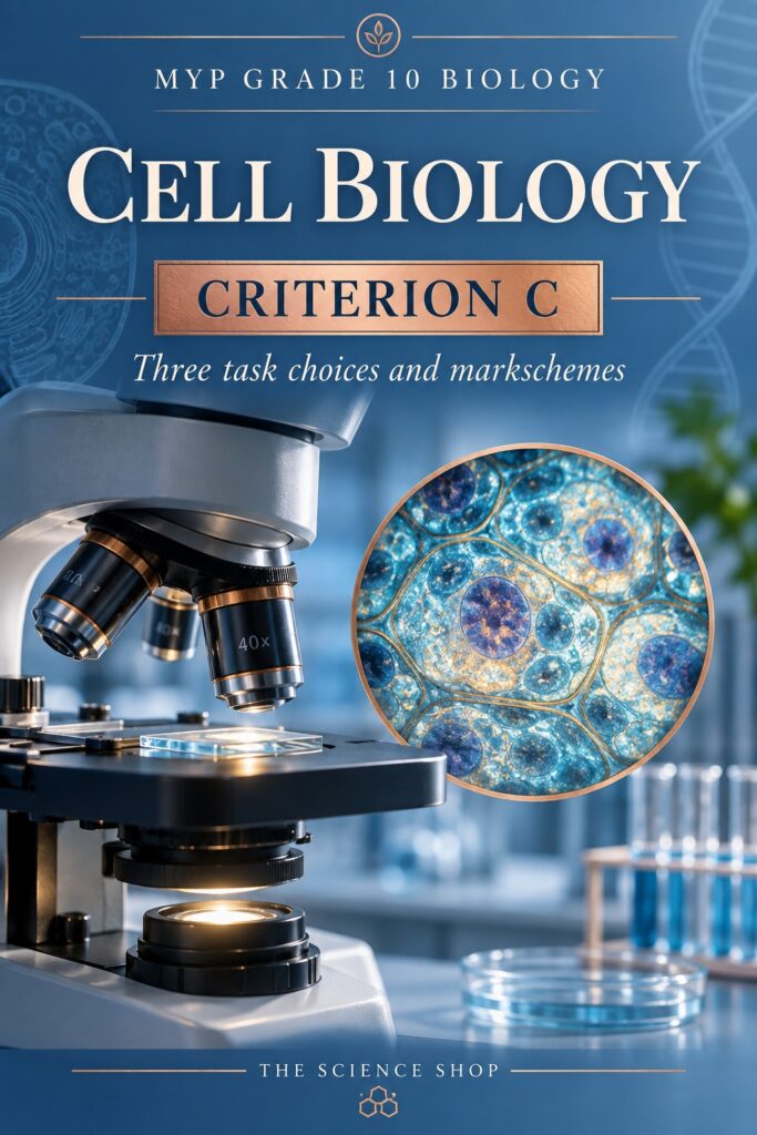 MYP Grade 10 Biology Criterion C: Cell Biology Assessment Pack cover