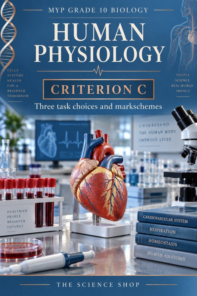 MYP Grade 10 Biology Criterion C: Human Physiology Assessment Pack cover
