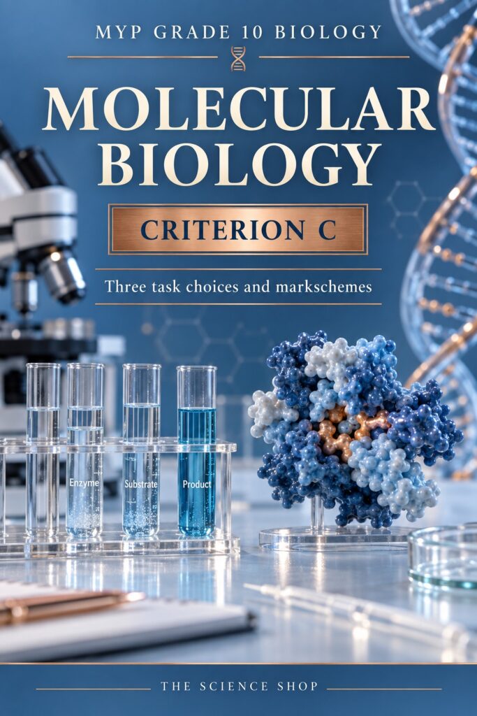MYP Grade 10 Biology Criterion C: Molecular Biology Assessment Pack cover