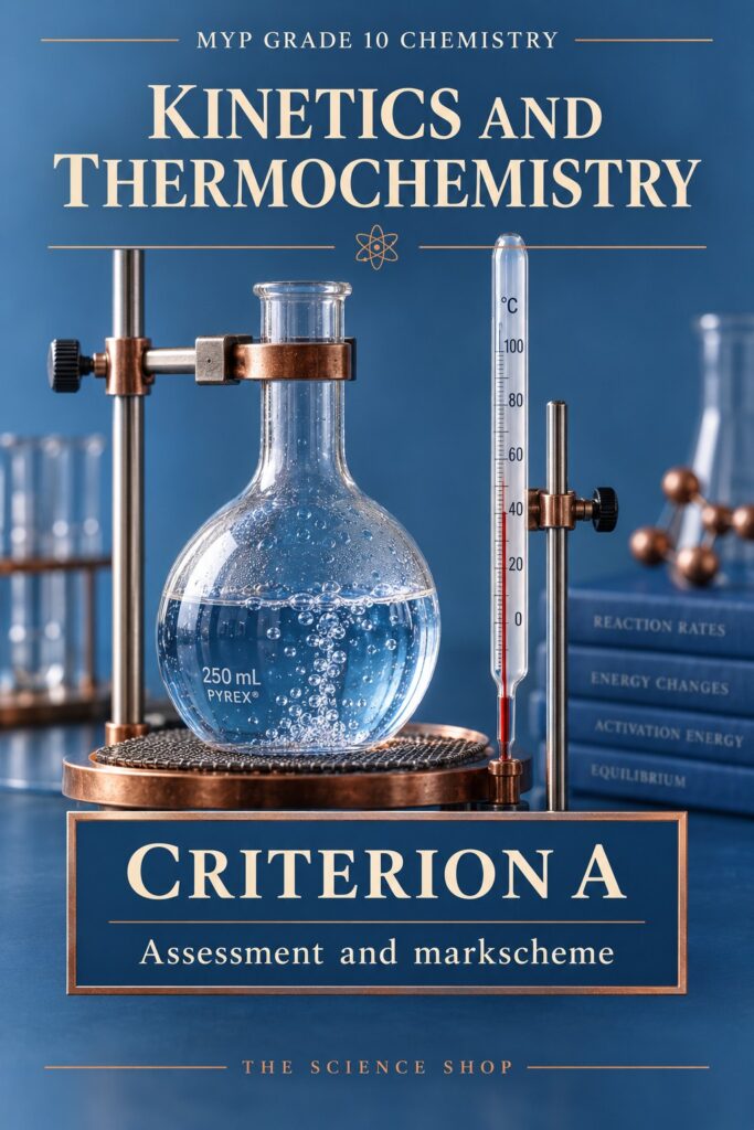 MYP Grade 10 Chemistry Criterion A: Kinetics and Thermochemistry Assessment cover