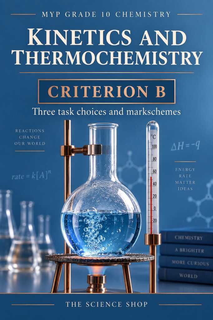 MYP Grade 10 Chemistry Criterion B: Kinetics and Thermochemistry Assessment Pack cover