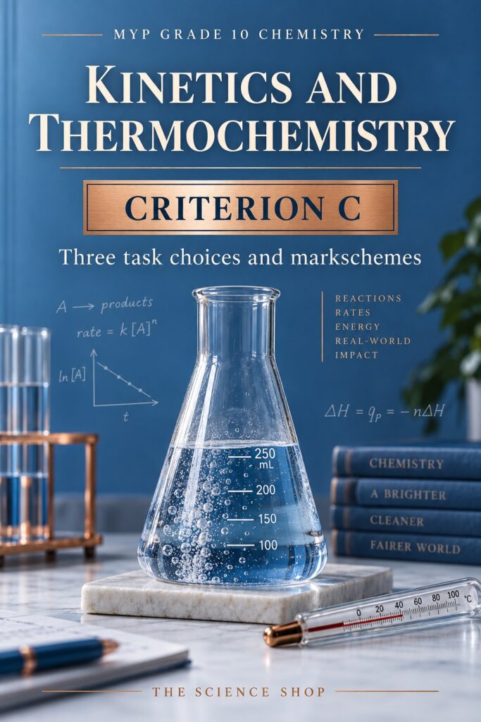 MYP Grade 10 Chemistry Criterion C: Kinetics and Thermochemistry Assessment Pack cover