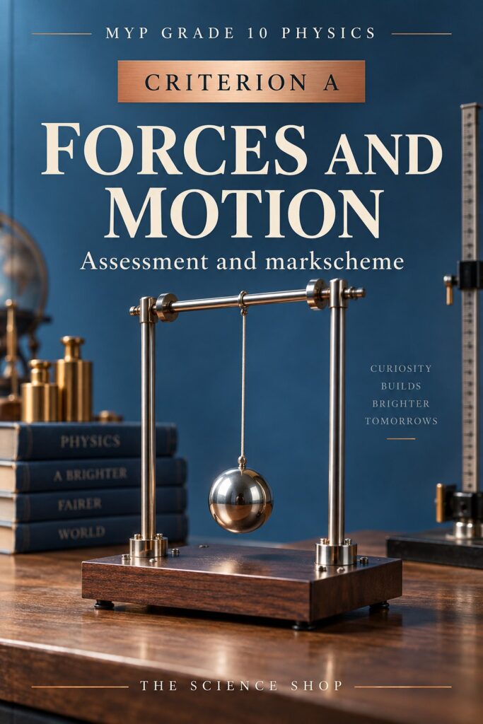 MYP Grade 10 Physics Criterion A: Forces and Motion Assessment cover