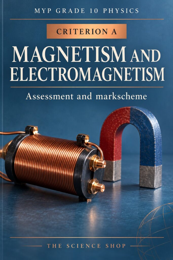 MYP Grade 10 Physics Criterion A: Magnetism and Electromagnetism Assessment cover