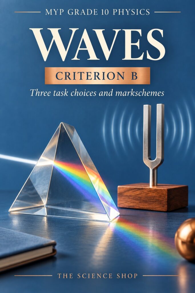 MYP Grade 10 Physics Criterion B: Waves Assessment Pack cover