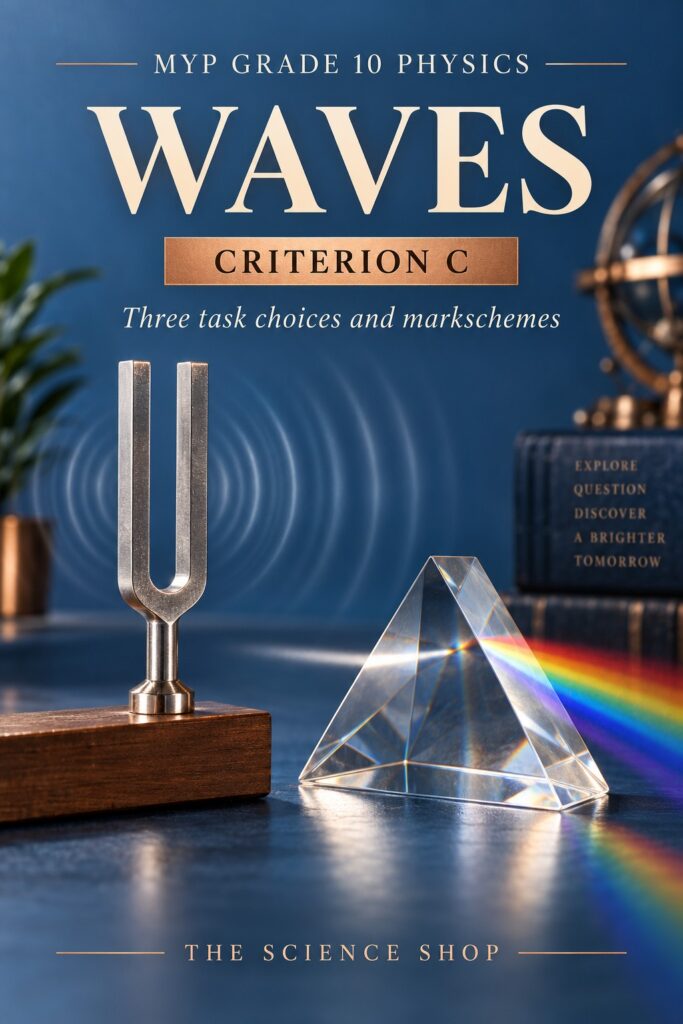 MYP Grade 10 Physics Criterion C: Waves Assessment Pack cover