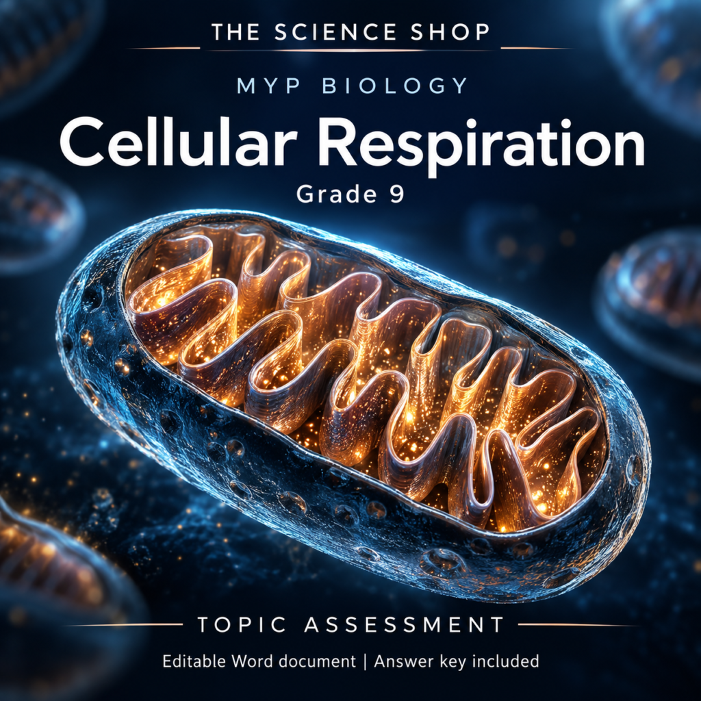 MYP Grade 9 Biology Cellular Respiration | Topic Assessment cover