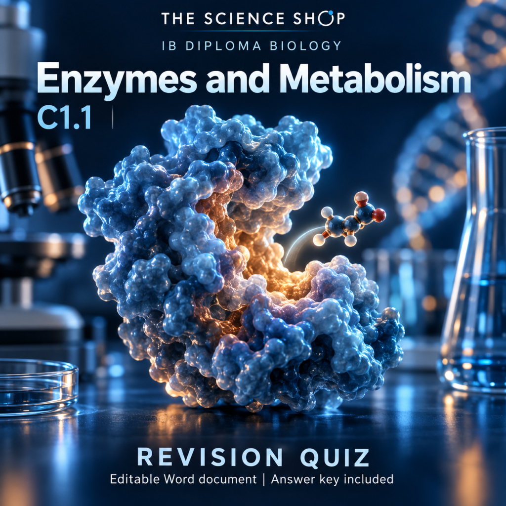 IB DP Biology C1.1 Enzymes and Metabolism | Revision Quiz cover