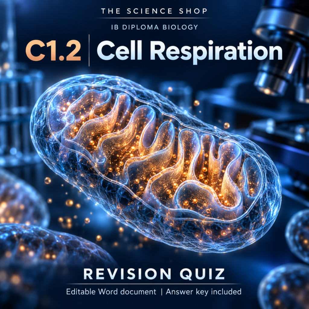 IB DP Biology C1.2 Cell Respiration | Revision Quiz cover