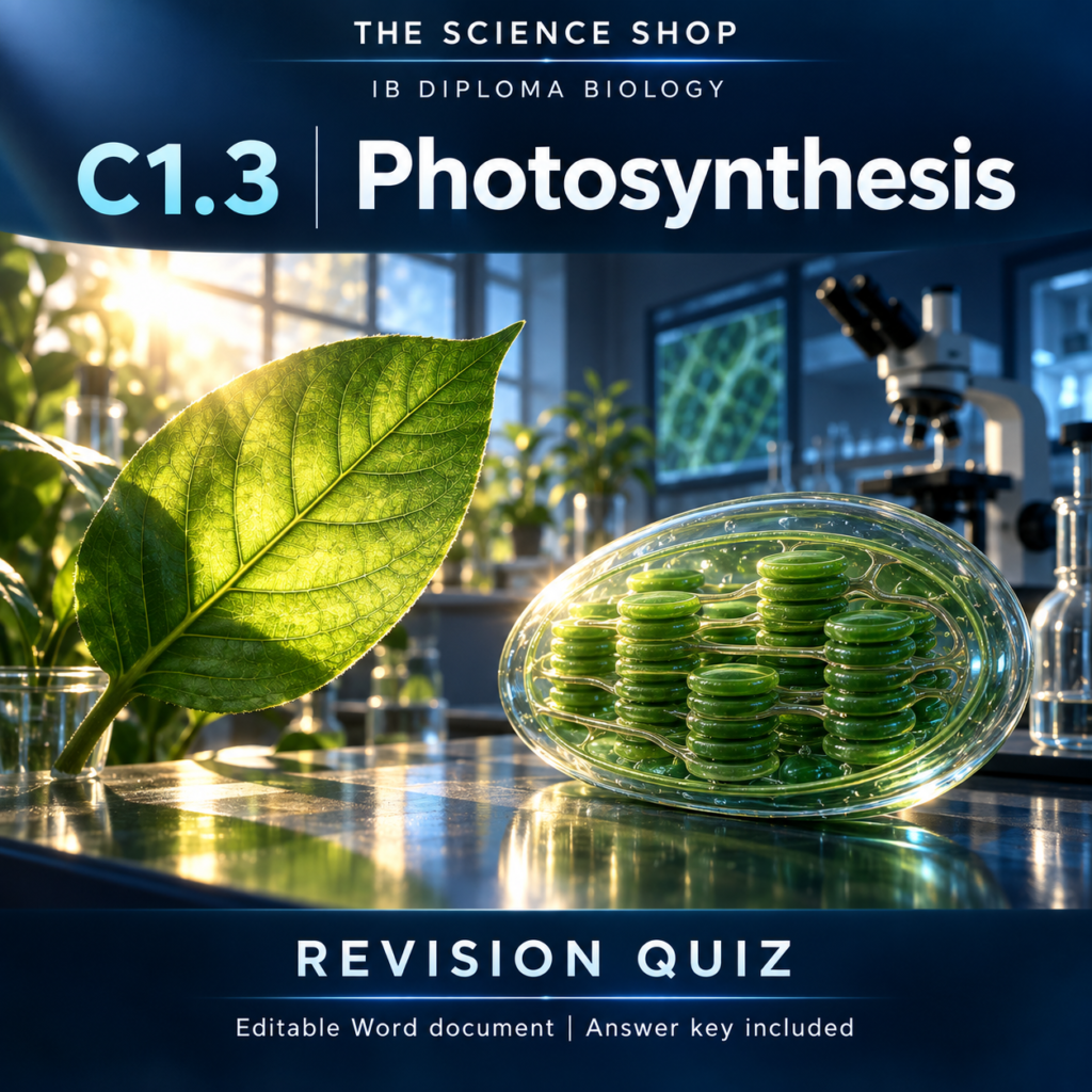 IB DP Biology C1.3 Photosynthesis | Revision Quiz cover