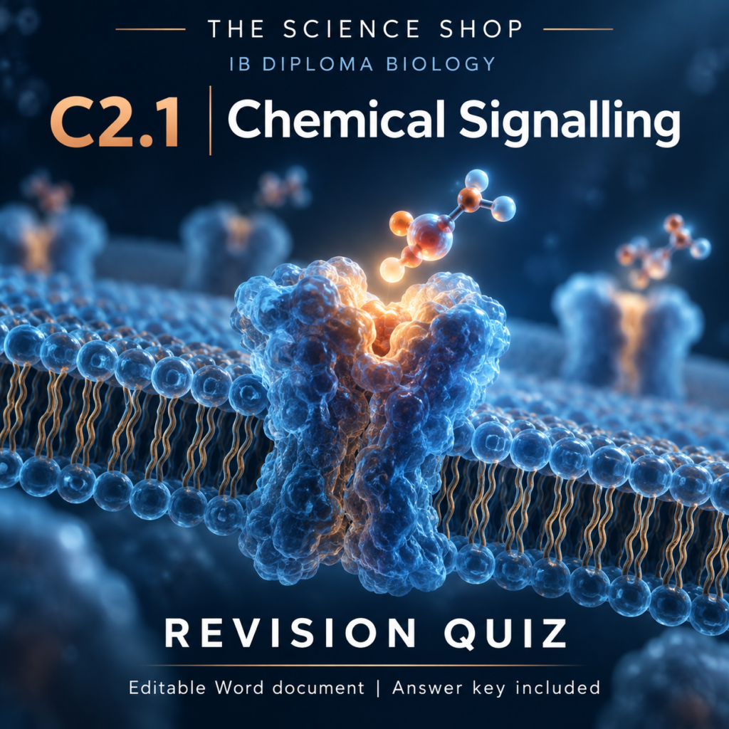 IB DP Biology C2.1 Chemical Signalling | Revision Quiz cover