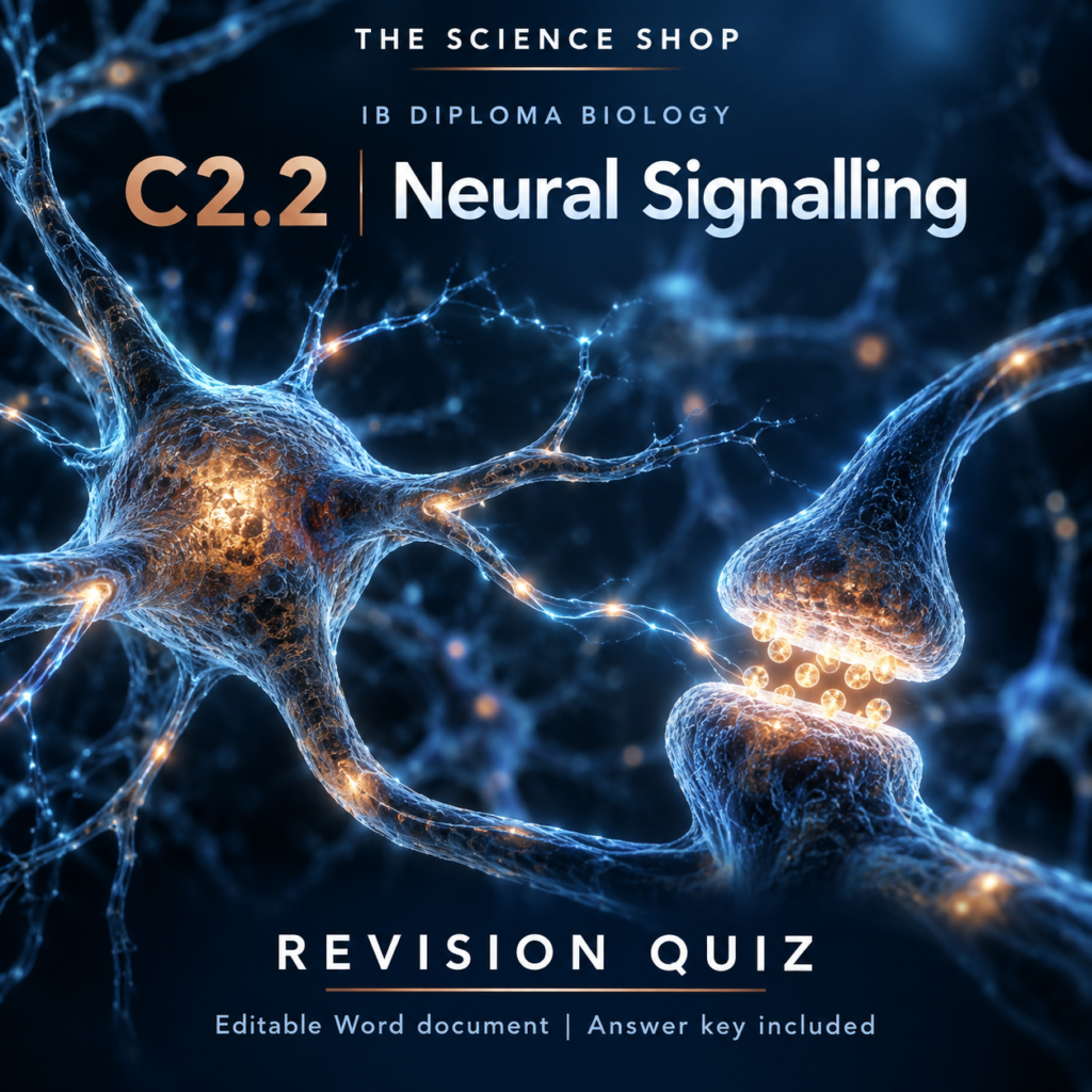 IB DP Biology C2.2 Neural Signalling | Revision Quiz cover