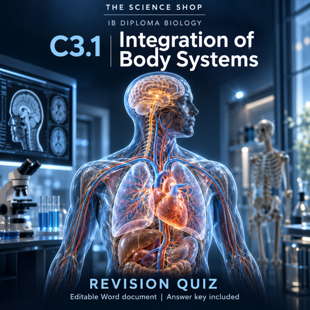 IB DP Biology C3.1 Integration of Body Systems | Revision Quiz cover
