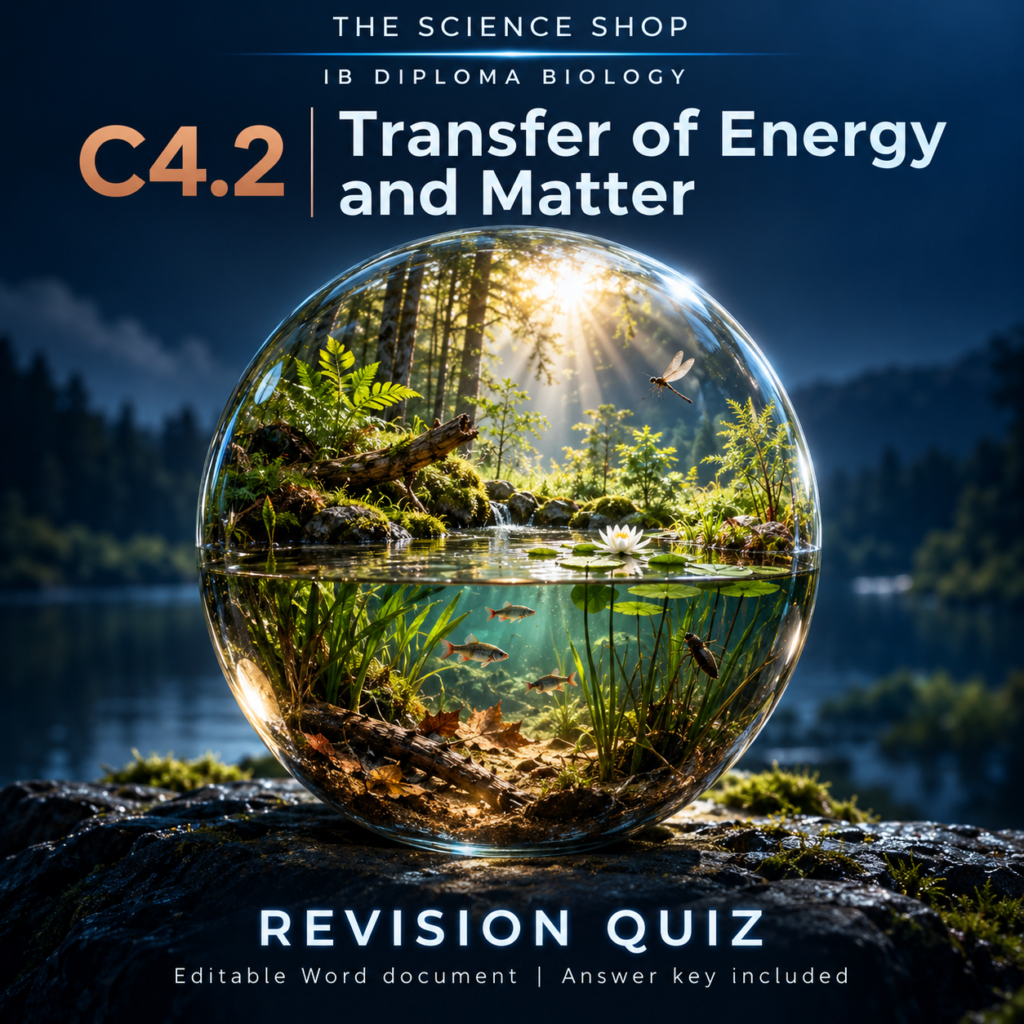IB DP Biology C4.2 Transfer of Energy and Matter | Revision Quiz cover