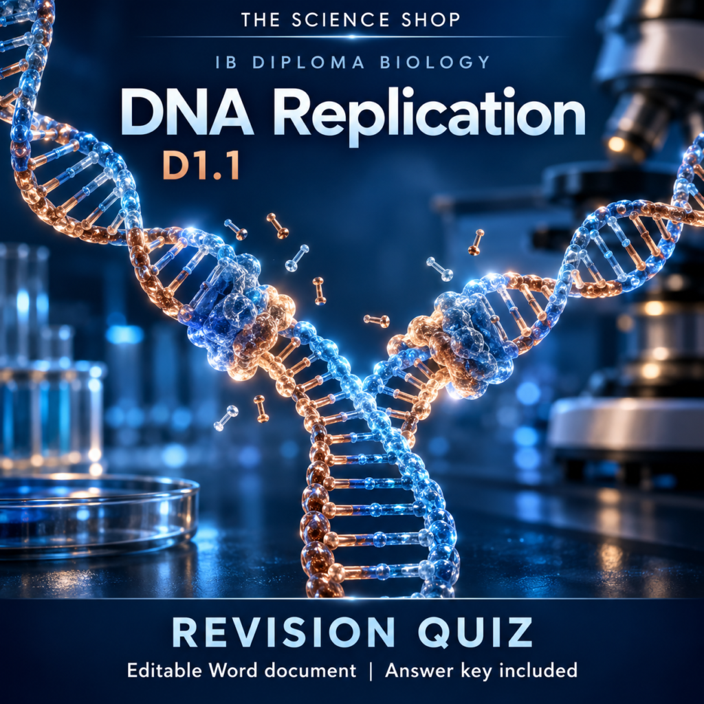 IB DP Biology D1.1 DNA Replication | Revision Quiz cover