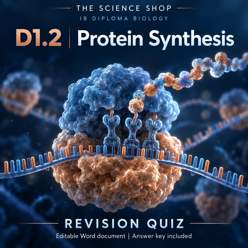 IB DP Biology D1.2 Protein Synthesis | Revision Quiz cover