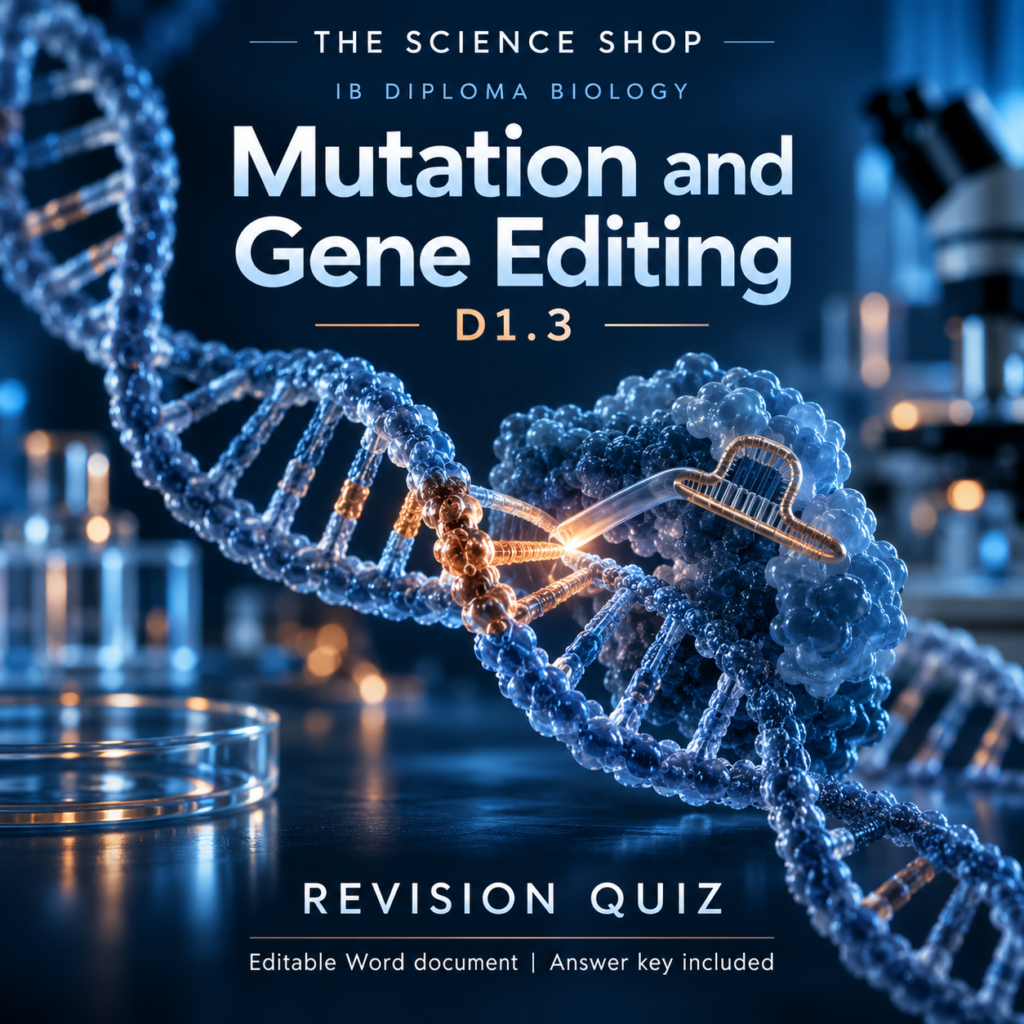 IB DP Biology D1.3 Mutation and Gene Editing | Revision Quiz cover