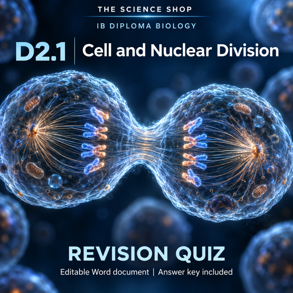 IB DP Biology D2.1 Cell and Nuclear Division | Revision Quiz cover