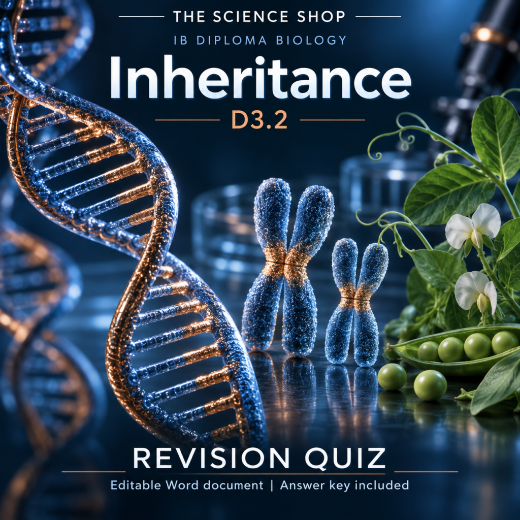 IB DP Biology D3.2 Inheritance | Revision Quiz cover