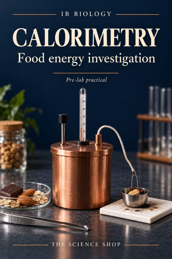 IB Biology Pre-lab: Calorimetry and Food Energy Investigation cover