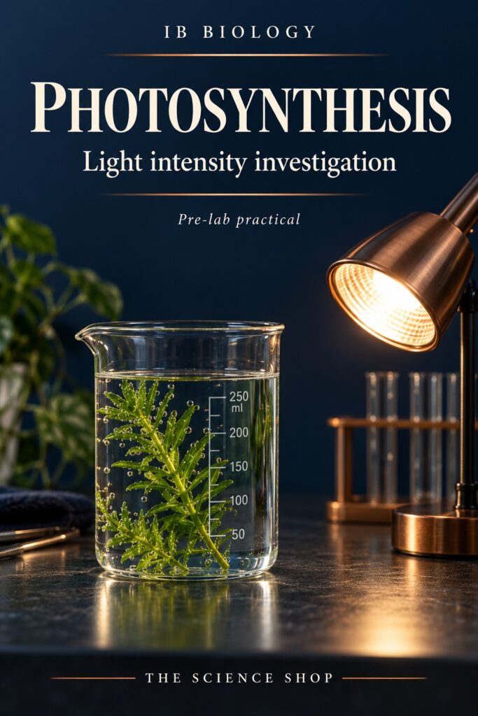 IB Biology Pre-lab: Photosynthesis and Light Intensity cover