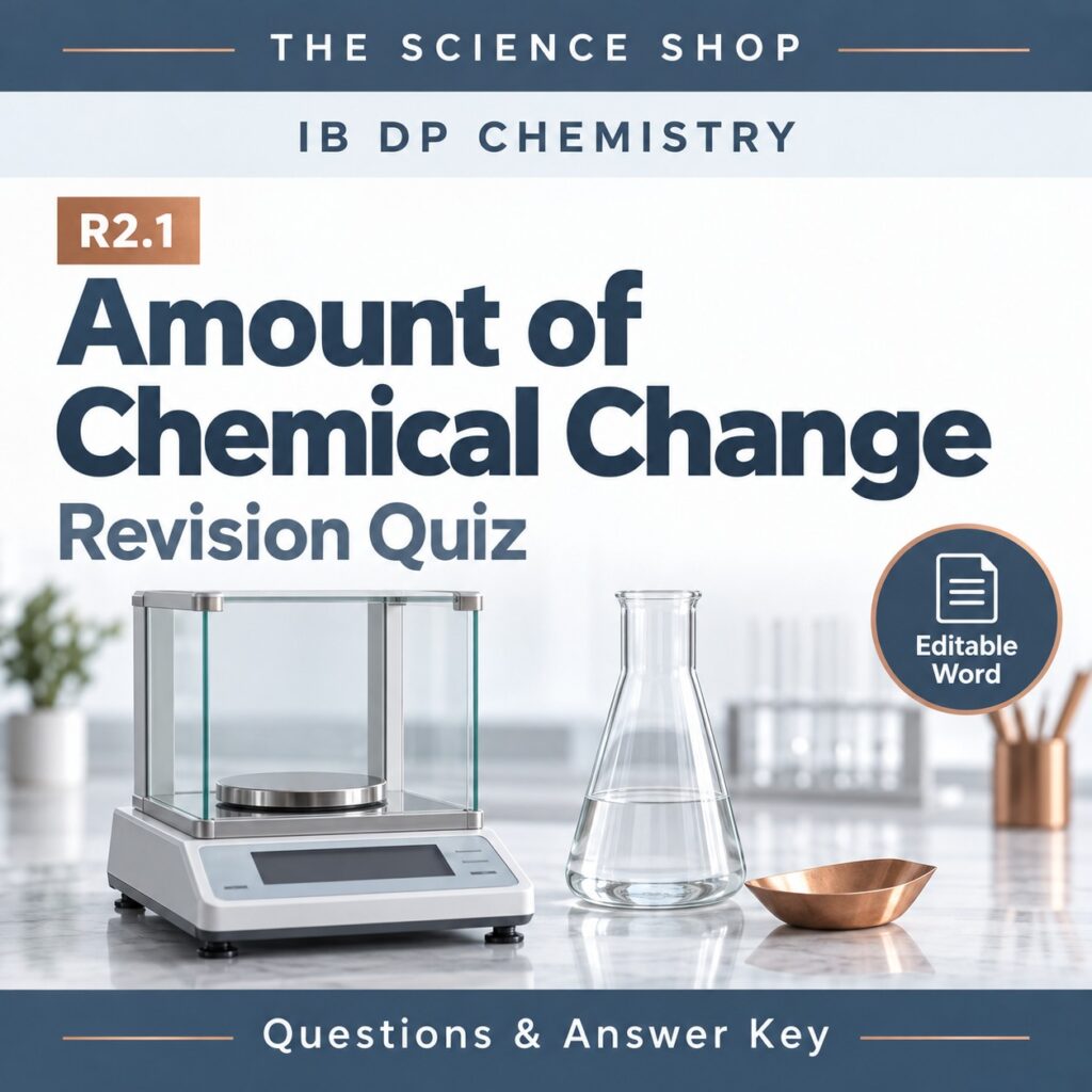 R2.1 The Amount of Chemical Change revision quiz cover