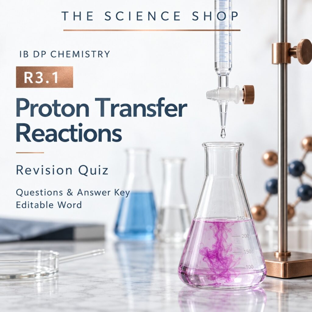 R3.1 Proton Transfer Reactions revision quiz cover