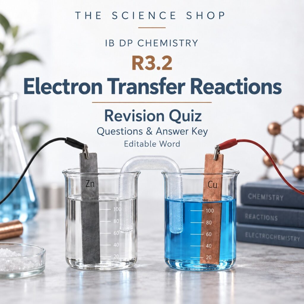 R3.2 Electron Transfer Reactions revision quiz cover