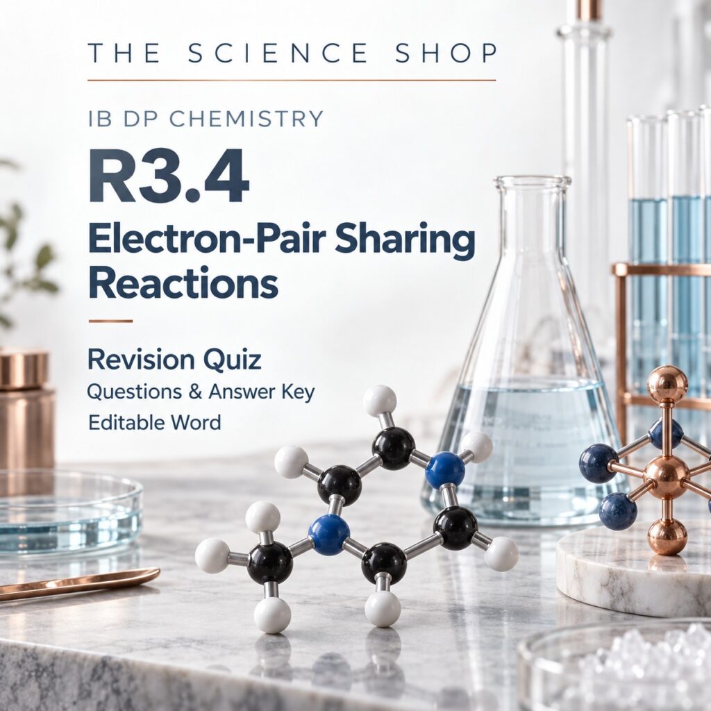 R3.4 Electron-Pair Sharing Reactions revision quiz cover