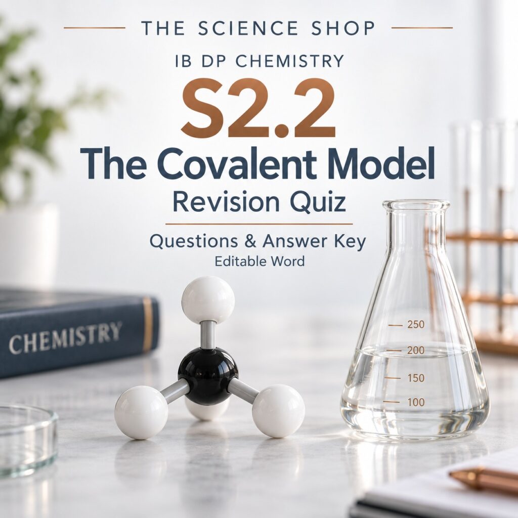 S2.2 The Covalent Model revision quiz cover
