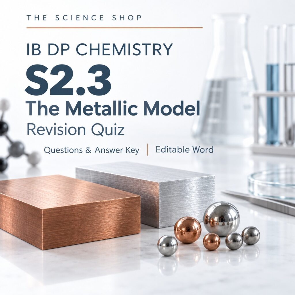 S2.3 The Metallic Model revision quiz cover