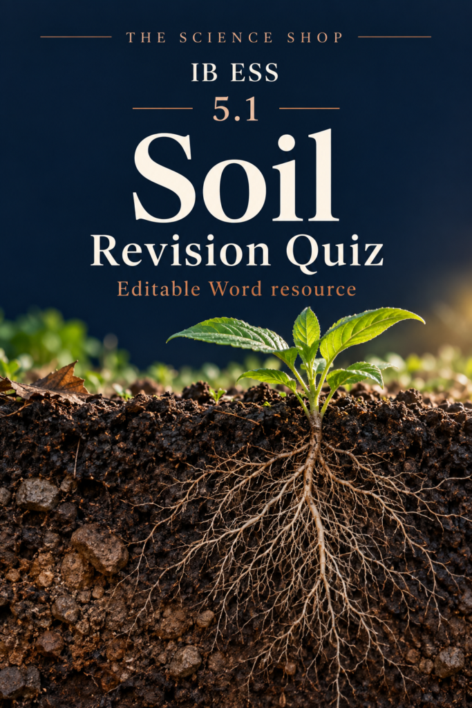 IB ESS 5.1 Soil Revision Quiz with Answers cover