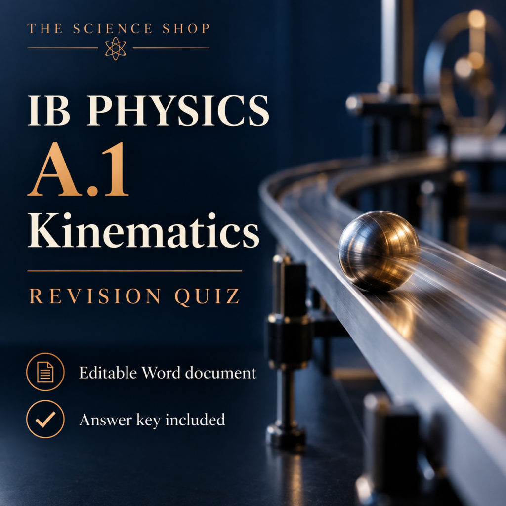 IB Physics A.1: Kinematics Revision Quiz cover