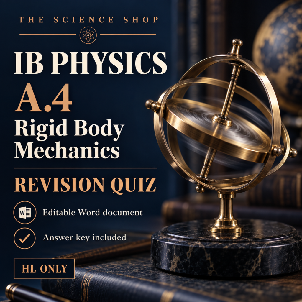 IB Physics A.4: Rigid Body Mechanics Revision Quiz cover