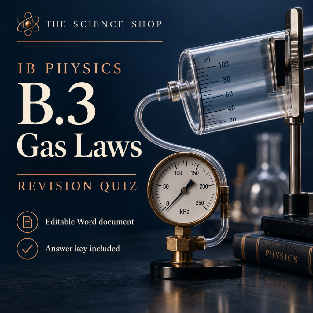 IB Physics B.3: Gas Laws Revision Quiz cover