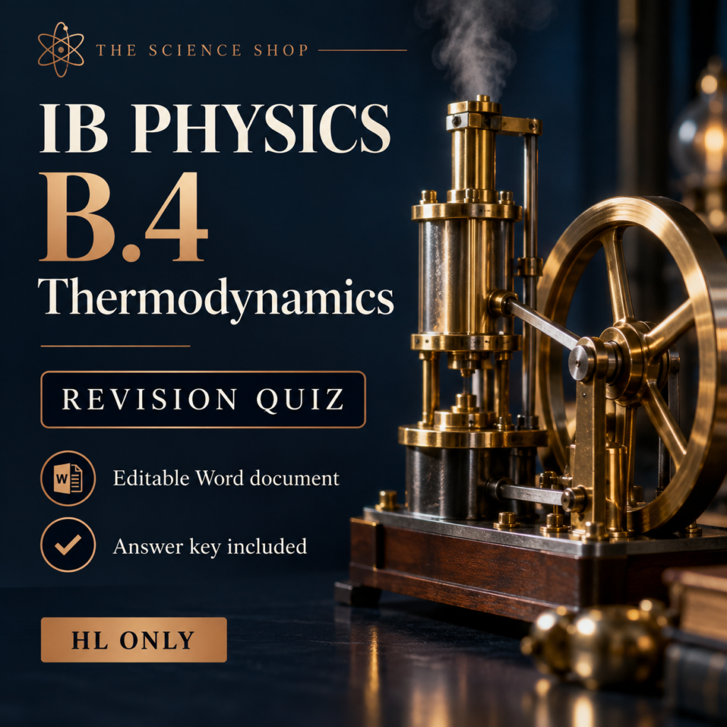 IB Physics B.4: Thermodynamics Revision Quiz cover