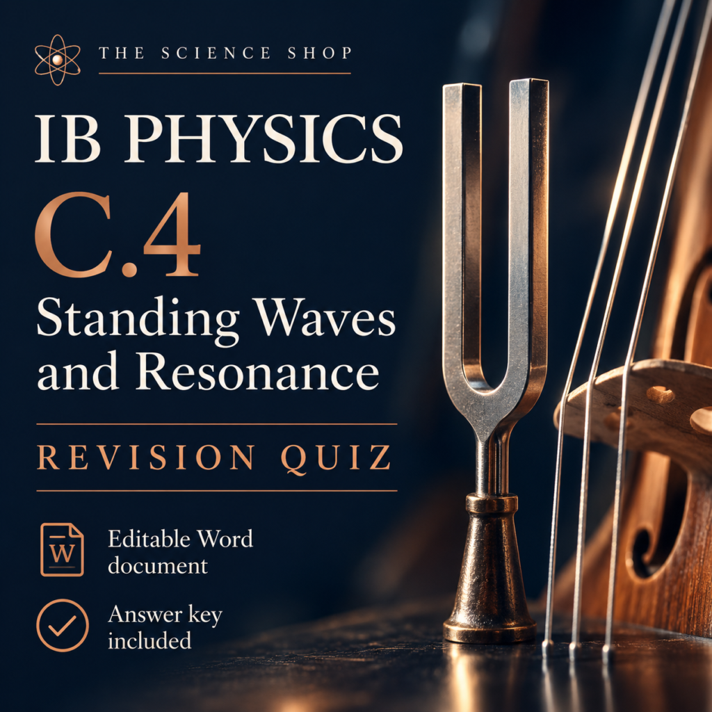 IB Physics C.4: Standing Waves and Resonance Revision Quiz cover