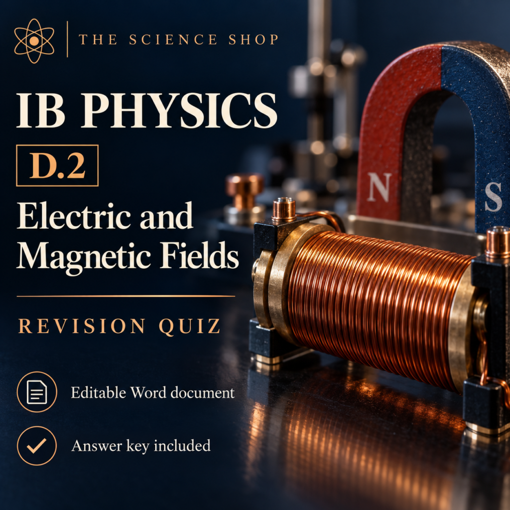 IB Physics D.2: Electric and Magnetic Fields Revision Quiz cover