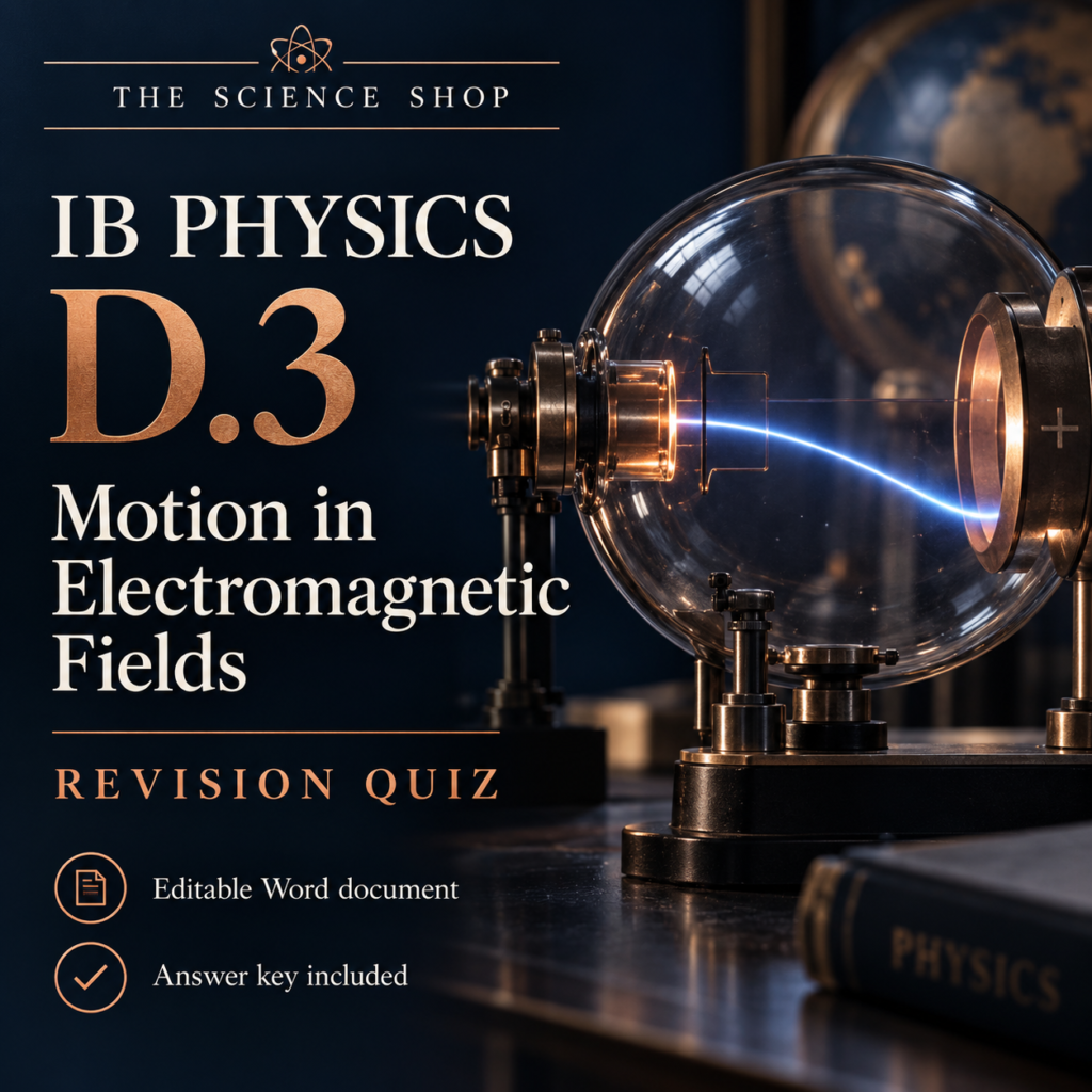 IB Physics D.3: Motion In Electromagnetic Fields Revision Quiz cover