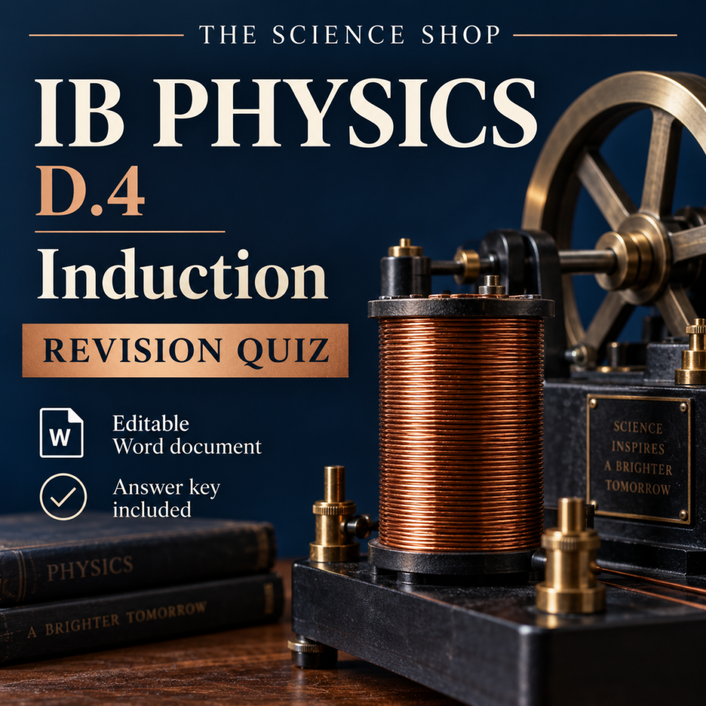 IB Physics D.4: Induction Revision Quiz cover