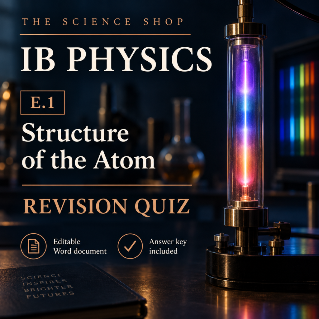 IB Physics E.1: Structure of the Atom Revision Quiz cover