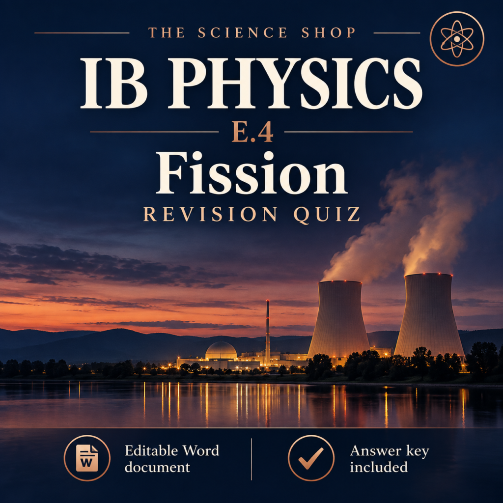 IB Physics E.4: Fission Revision Quiz cover